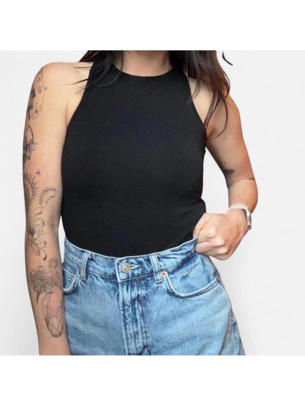 Old Navy Women's Black Bodysuit